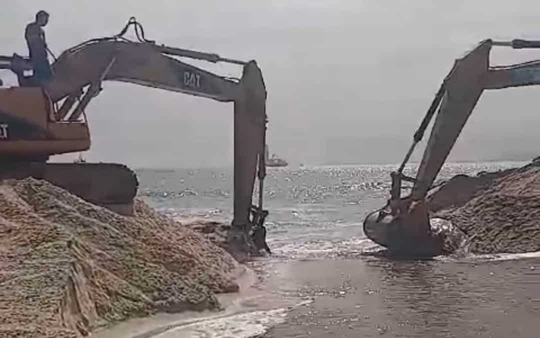 Trabalho de desobstrução do Canal de Itaipu recomeça mais uma vez A