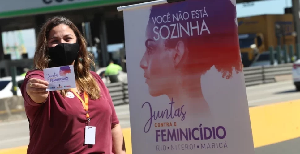 A campanha contra o feminicídio. Foto- Prefeitura: Douglas Macedo
