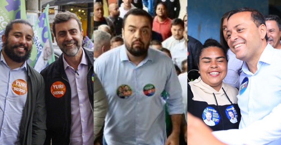 Candidatos ao governo do Rio intensificam campanha na reta final. Fotos: Marcio Menasce e divulgação