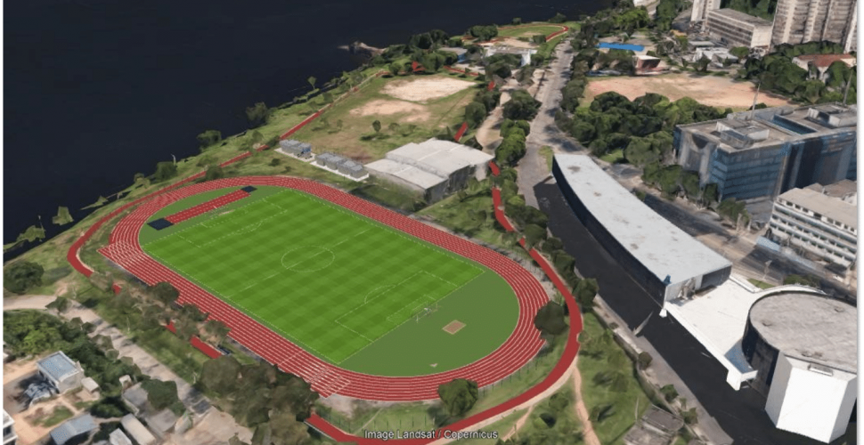Prefeito de Niterói assinou ordem de início para construção da pista de atletismo. Foto: Reprodução