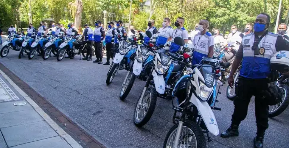 Motocicletas entregues ao Segurança Presente Niterói. Foto- Governo do Rio de Janeiro