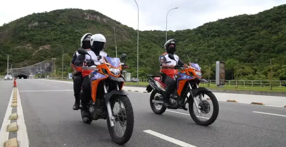 O programa Niterói Presente contava com 65 motocicletas para o patrulhamento da cidade. Foto- Prefeitura: Douglas Macedo