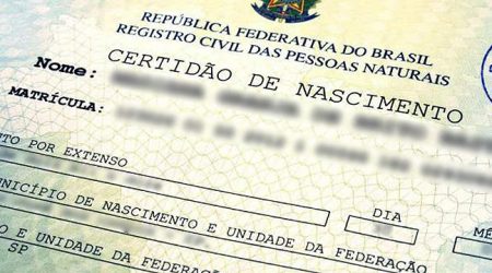 certidão de nascimento