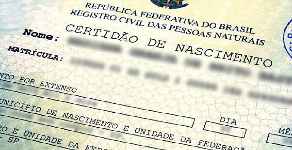 certidão de nascimento