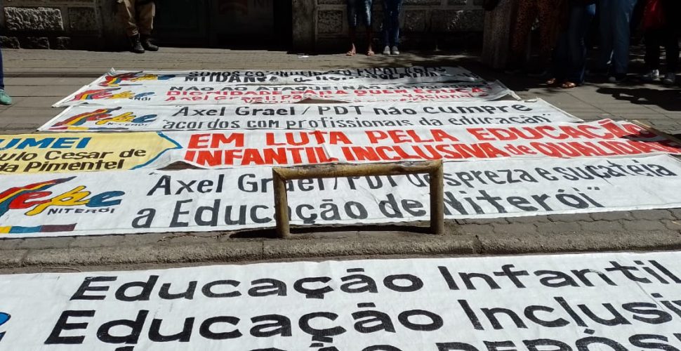 Professores da rede municipal entraram em greve. Foto: leitor